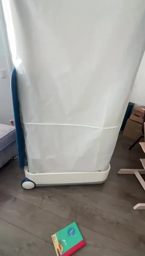 A shower during renovation — a cabin with an inflatable frame